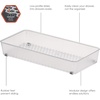 image:imageSpectrum Hexa 6 x 12 Drawer Organizer for Kitchen Utensils with Innovative Honeycomb Base Design Silverware Tray for Cutlery and Flatware Storage Bathroom Vanity or Desk Solution Clear FrostClear Frost