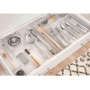 image:imageSpectrum Hexa 6 x 12 Drawer Organizer for Kitchen Utensils with Innovative Honeycomb Base Design Silverware Tray for Cutlery and Flatware Storage Bathroom Vanity or Desk Solution Clear FrostClear Frost