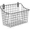 image:imageSpectrum Large Wall Mounted Wire Basket Industrial Gray Kitchen Wall Mount Organizer Storage Basket Wire Basket for Kitchen Bathroom Pantry Organization Wall Hanging Wire Caddy for Modern HomesIndustrial Gray