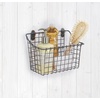 image:imageSpectrum Large Wall Mounted Wire Basket Industrial Gray Kitchen Wall Mount Organizer Storage Basket Wire Basket for Kitchen Bathroom Pantry Organization Wall Hanging Wire Caddy for Modern HomesIndustrial Gray