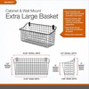 image:imageSpectrum Large Wall Mounted Wire Basket Industrial Gray Kitchen Wall Mount Organizer Storage Basket Wire Basket for Kitchen Bathroom Pantry Organization Wall Hanging Wire Caddy for Modern HomesIndustrial Gray