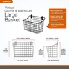 image:imageSpectrum Large Wall Mounted Wire Basket Industrial Gray Kitchen Wall Mount Organizer Storage Basket Wire Basket for Kitchen Bathroom Pantry Organization Wall Hanging Wire Caddy for Modern HomesIndustrial Gray