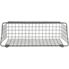 image:imageSpectrum Large Wall Mounted Wire Basket Industrial Gray Kitchen Wall Mount Organizer Storage Basket Wire Basket for Kitchen Bathroom Pantry Organization Wall Hanging Wire Caddy for Modern HomesIndustrial Gray
