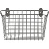 image:imageSpectrum Large Wall Mounted Wire Basket Industrial Gray Kitchen Wall Mount Organizer Storage Basket Wire Basket for Kitchen Bathroom Pantry Organization Wall Hanging Wire Caddy for Modern HomesIndustrial Gray