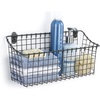 image:imageSpectrum Large Wall Mounted Wire Basket Industrial Gray Kitchen Wall Mount Organizer Storage Basket Wire Basket for Kitchen Bathroom Pantry Organization Wall Hanging Wire Caddy for Modern HomesIndustrial Gray
