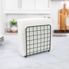 image:imageSpectrum Leaf Vertical Napkin Holder for Table amp Kitchen Countertop Organization Metal Napkin Dispenser with Weighted Base Keeps Paper Napkin Holders Standing for Dining Room Dcor BlackIndustrial Gray