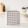 image:imageSpectrum Leaf Vertical Napkin Holder for Table amp Kitchen Countertop Organization Metal Napkin Dispenser with Weighted Base Keeps Paper Napkin Holders Standing for Dining Room Dcor BlackIndustrial Gray