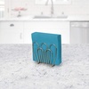 image:imageSpectrum Leaf Vertical Napkin Holder for Table amp Kitchen Countertop Organization Metal Napkin Dispenser with Weighted Base Keeps Paper Napkin Holders Standing for Dining Room Dcor BlackSatin Nickel