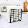 image:imageSpectrum Leaf Vertical Napkin Holder for Table amp Kitchen Countertop Organization Metal Napkin Dispenser with Weighted Base Keeps Paper Napkin Holders Standing for Dining Room Dcor BlackBlack