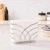 image:imageSpectrum Leaf Vertical Napkin Holder for Table amp Kitchen Countertop Organization Metal Napkin Dispenser with Weighted Base Keeps Paper Napkin Holders Standing for Dining Room Dcor BlackChrome
