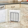 image:imageSpectrum Leaf Vertical Napkin Holder for Table amp Kitchen Countertop Organization Metal Napkin Dispenser with Weighted Base Keeps Paper Napkin Holders Standing for Dining Room Dcor BlackBlack
