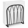 image:imageSpectrum Leaf Vertical Napkin Holder for Table amp Kitchen Countertop Organization Metal Napkin Dispenser with Weighted Base Keeps Paper Napkin Holders Standing for Dining Room Dcor BlackBlack