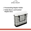 image:imageSpectrum Leaf Vertical Napkin Holder for Table amp Kitchen Countertop Organization Metal Napkin Dispenser with Weighted Base Keeps Paper Napkin Holders Standing for Dining Room Dcor BlackBlack