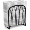 image:imageSpectrum Leaf Vertical Napkin Holder for Table amp Kitchen Countertop Organization Metal Napkin Dispenser with Weighted Base Keeps Paper Napkin Holders Standing for Dining Room Dcor BlackBlack