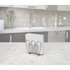 image:imageSpectrum Leaf Vertical Napkin Holder for Table amp Kitchen Countertop Organization Metal Napkin Dispenser with Weighted Base Keeps Paper Napkin Holders Standing for Dining Room Dcor BlackSatin Nickel