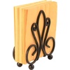 image:imageSpectrum Leaf Vertical Napkin Holder for Table amp Kitchen Countertop Organization Metal Napkin Dispenser with Weighted Base Keeps Paper Napkin Holders Standing for Dining Room Dcor BlackBronze