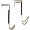 image:imageSpectrum Over Cabinet Door Hook 2 Pack Kitchen Cabinet Organizer for Towel Holder Storage Over the Cabinet Hooks for Hand Towels and Dish Cloths Brushed NickelBrushed Nickel