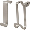 image:imageSpectrum Over Cabinet Door Hook 2 Pack Kitchen Cabinet Organizer for Towel Holder Storage Over the Cabinet Hooks for Hand Towels and Dish Cloths Brushed NickelBrushed Nickel
