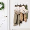 image:imageSpectrum Richmond 5 Hook Coat Rack Wall Mount for Entryway Storage and Hat Rack Organization Wall Mounted Coat Hooks for Towel Rack Purse Rack and Key Rack Coffee and Industrial Gray
