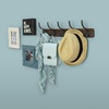 image:imageSpectrum Richmond 5 Hook Coat Rack Wall Mount for Entryway Storage and Hat Rack Organization Wall Mounted Coat Hooks for Towel Rack Purse Rack and Key Rack Coffee and Industrial Gray