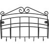 image:imageSpectrum Scroll Key and Mail Holder for Wall with Five Steel Hooks for Coats Leashes Purses Wall Mounted Entryway Organizer Letter Rack Decorative Metal Storage for Home Office Organization Black1075 L x 2 W x 8 H Pack of 6