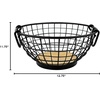 image:imageSpectrum Small Fruit Basket for Kitchen Counter Madison Rustic Fruit Bowl with Wood Base and Black Wire Portable Countertop Organizer with Handles for Fresh Produce DisplayFuit Bowl
