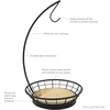 image:imageSpectrum Small Fruit Basket for Kitchen Counter Madison Rustic Fruit Bowl with Wood Base and Black Wire Portable Countertop Organizer with Handles for Fresh Produce DisplayBanana Holder