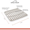 image:imageSpectrum Small Sink Mat Protector for Kitchen Sink with Raised Feet for Quick Drying and Water Flow Soft Rubber Non Slip Surface Protects Dishes Glassware for Stainless Steel Sinks ButtercreamWarm GrayClear