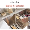 image:imageSpectrum Small Sink Mat Protector for Kitchen Sink with Raised Feet for Quick Drying and Water Flow Soft Rubber Non Slip Surface Protects Dishes Glassware for Stainless Steel Sinks ButtercreamButtercream