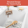 image:imageSpectrum Small Sink Mat Protector for Kitchen Sink with Raised Feet for Quick Drying and Water Flow Soft Rubber Non Slip Surface Protects Dishes Glassware for Stainless Steel Sinks ButtercreamButtercream