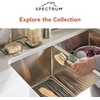 image:imageSpectrum Small Sink Mat Protector for Kitchen Sink with Raised Feet for Quick Drying and Water Flow Soft Rubber Non Slip Surface Protects Dishes Glassware for Stainless Steel Sinks ButtercreamThyme