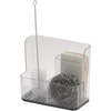 image:imageSpectrum Sponge and Brush Holder for Kitchen Sink Storage Hexa QuickDry Organizer with 3 Compartments Removable Base Sink Caddy for Dish Brushes amp Sponges Compact Design Clear amp GrayClear  Gray