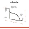 image:imageSpectrum Stratford Chrome Over The Door Hook Valet for Hanging Clothes Towels Robes Easy Hang Sturdy Steel Door Hanger for Closet Bedroom Bathroom Laundry Room Door Fits Doors Up to 13 ThickChrome