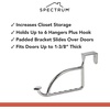 image:imageSpectrum Stratford Chrome Over The Door Hook Valet for Hanging Clothes Towels Robes Easy Hang Sturdy Steel Door Hanger for Closet Bedroom Bathroom Laundry Room Door Fits Doors Up to 13 ThickChrome