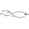 image:imageSpectrum Sweep Decorative Metal Coat Rack 8 Hook Wall Mounted Hook Rail for Hanging Coats Hats Bags and More Easy Install Heavy Duty Steel Organizer for Entryway Bathroom Bedroom Decor Satin NickelChrome