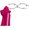 image:imageSpectrum Sweep Decorative Metal Coat Rack 8 Hook Wall Mounted Hook Rail for Hanging Coats Hats Bags and More Easy Install Heavy Duty Steel Organizer for Entryway Bathroom Bedroom Decor Satin NickelSatin Nickel
