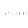 image:imageSpectrum Sweep Decorative Metal Coat Rack 8 Hook Wall Mounted Hook Rail for Hanging Coats Hats Bags and More Easy Install Heavy Duty Steel Organizer for Entryway Bathroom Bedroom Decor Satin NickelChrome