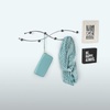 image:imageSpectrum Sweep Decorative Metal Coat Rack 8 Hook Wall Mounted Hook Rail for Hanging Coats Hats Bags and More Easy Install Heavy Duty Steel Organizer for Entryway Bathroom Bedroom Decor Satin NickelChrome