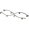 image:imageSpectrum Sweep Decorative Metal Coat Rack 8 Hook Wall Mounted Hook Rail for Hanging Coats Hats Bags and More Easy Install Heavy Duty Steel Organizer for Entryway Bathroom Bedroom Decor Satin NickelSatin Nickel