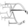 image:imageSpectrum Sweep Decorative Metal Coat Rack 8 Hook Wall Mounted Hook Rail for Hanging Coats Hats Bags and More Easy Install Heavy Duty Steel Organizer for Entryway Bathroom Bedroom Decor Satin NickelChrome