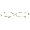 image:imageSpectrum Sweep Decorative Metal Coat Rack 8 Hook Wall Mounted Hook Rail for Hanging Coats Hats Bags and More Easy Install Heavy Duty Steel Organizer for Entryway Bathroom Bedroom Decor Satin NickelSatin Nickel