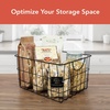 image:imageSpectrum Utility Steel Wire Storage Basket for Kitchen Pantry Organization amp Closet Shelves with Easy Grip Handles Durable Metal Basket Organizer with Open Design for Easy Viewing Industrial GrayBlack