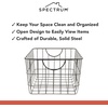 image:imageSpectrum Utility Steel Wire Storage Basket for Kitchen Pantry Organization amp Closet Shelves with Easy Grip Handles Durable Metal Basket Organizer with Open Design for Easy Viewing Industrial GrayIndustrial Gray