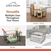 image:imageSpectrum Utility Steel Wire Storage Basket for Kitchen Pantry Organization amp Closet Shelves with Easy Grip Handles Durable Metal Basket Organizer with Open Design for Easy Viewing Industrial GrayBlack