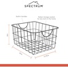 image:imageSpectrum Utility Steel Wire Storage Basket for Kitchen Pantry Organization amp Closet Shelves with Easy Grip Handles Durable Metal Basket Organizer with Open Design for Easy Viewing Industrial GrayBlack