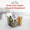 image:imageSpectrum Wire Scoop Basket Storage Bin Industrial Gray Medium Metal Wire Basket Organizer for Kitchen Pantry Wire Storage Bins Heavy Duty Rectangle Wire Storage for Kitchen OrganizationMedium