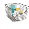 image:imageSpectrum Wire Scoop Basket Storage Bin Industrial Gray Medium Metal Wire Basket Organizer for Kitchen Pantry Wire Storage Bins Heavy Duty Rectangle Wire Storage for Kitchen OrganizationMedium 2 Pack