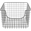 image:imageSpectrum Wire Scoop Basket Storage Bin Industrial Gray Medium Metal Wire Basket Organizer for Kitchen Pantry Wire Storage Bins Heavy Duty Rectangle Wire Storage for Kitchen OrganizationMedium 2 Pack