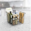 image:imageSpectrum Wire Scoop Basket Storage Bin Industrial Gray Medium Metal Wire Basket Organizer for Kitchen Pantry Wire Storage Bins Heavy Duty Rectangle Wire Storage for Kitchen OrganizationMedium 2 Pack