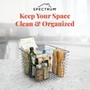image:imageSpectrum Wire Scoop Basket Storage Bin Industrial Gray Medium Metal Wire Basket Organizer for Kitchen Pantry Wire Storage Bins Heavy Duty Rectangle Wire Storage for Kitchen OrganizationMedium Pack of 6
